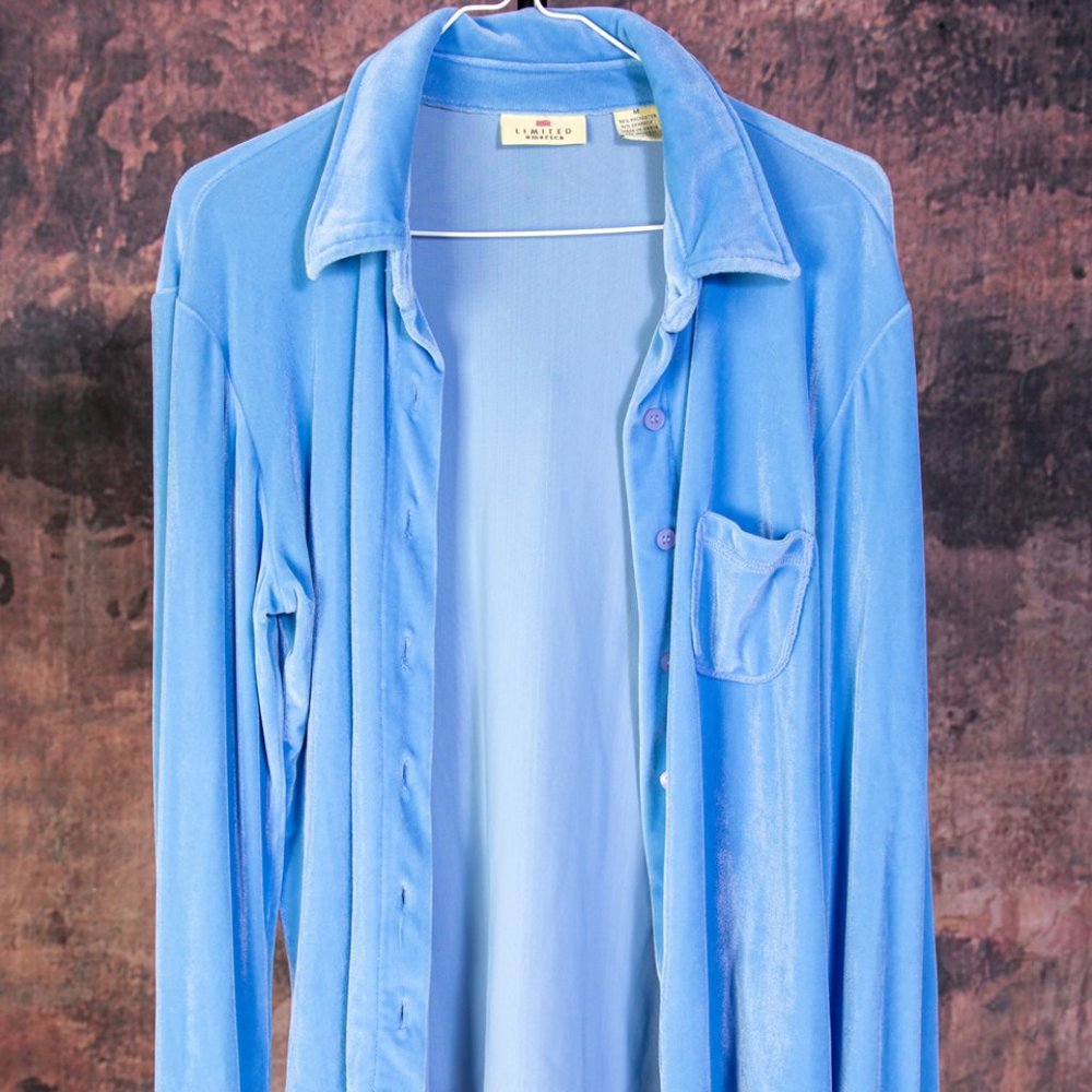 Blue Velvet Blouse